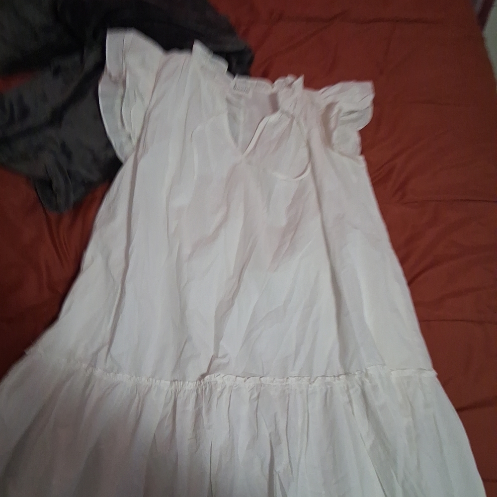 Asymmetrical White Dress